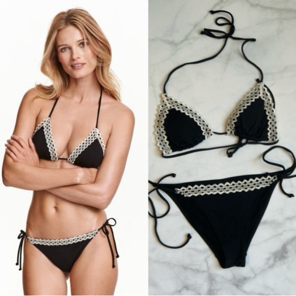 H&M Lace Trimmed Bikini - US 6